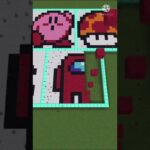 Minecraft   アモングアスのドット絵　＃16   Among Us pixel art   #Shorts【マイクラ/マインクラフト】