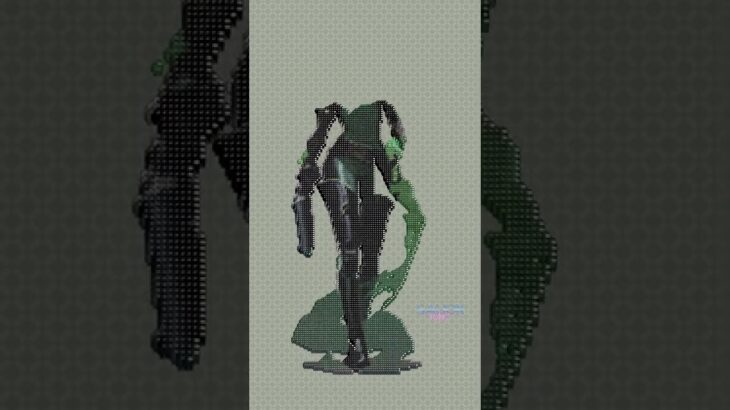 Viper Valorant Pixel Art in Among Us #shorts