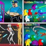 AMONG US Vs BARRY’S PRISON!? –  Rainbow Friends Animation – Peanut among us zombies collection