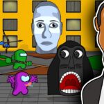 AMONG US vs. OBUNGA NEXTBOT in BACKROOMS | Selene Delgado | Angry Munci | Toonz Animation