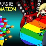 어몽어스 VS Giant Monster Samus Radiation Rainbow | AMONG US ANIMATION