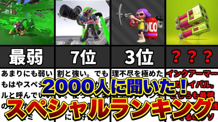 決定！？スプラ２最強スペシャルランキング！【スプラトゥーン２】【初心者】