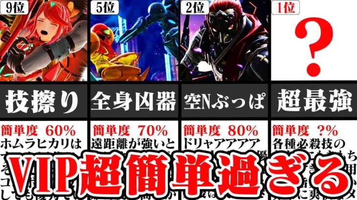 【初心者必見】「全キャラVIP」が考えるVIPに入りやすいキャラ TOP10【スマブラSP】【ゆっくり解説】