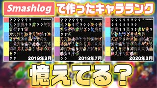 Smashlogで過去に作ったキャラランク、作った本人達なら中身を憶えてる？