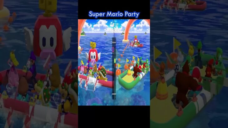 Mario Party Superstars – Rowboat Uprising – Mario and Peach vs Luigi and Yoshi