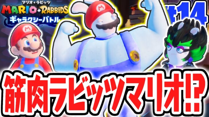 ラビッツマリオが筋肉ムキムキに!?吹雪を止めるためにボスを倒せ!!最速実況Part14【マリオ＋ラビッツ ギャラクシーバトル】