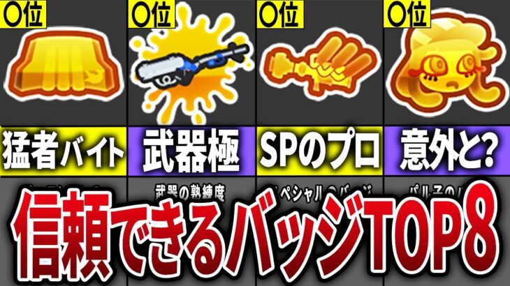 【視聴者に聞いた！】仲間に来ると安心するバッジランキングTOP8【スプラトゥーン3】