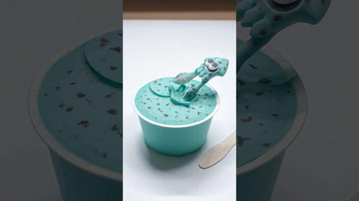 DIY Splatoon mint chocolate chip ice cream – Polymer Clay