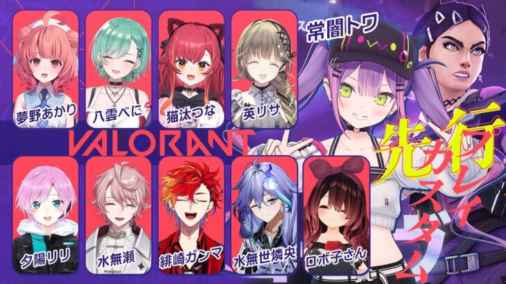 【 VALORANT 】先行会プレイでフルパカスタム！新キャラもいるようです！【常闇トワ/ホロライブ】