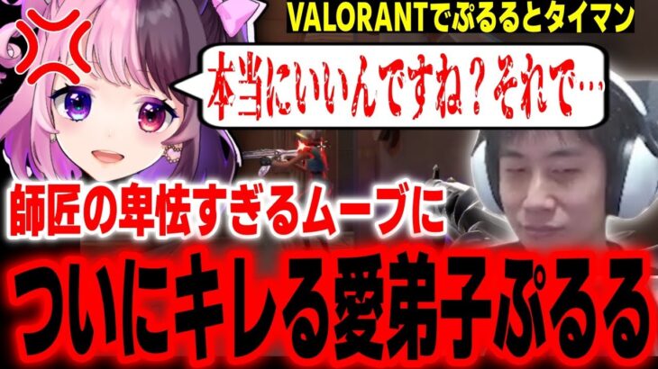 【VALORANT】ついにキレた！？卑怯すぎるムーブを連発するハイタニに怒り狂う愛弟子ぷるる【天鬼ぷるる ハイタニ FPS】