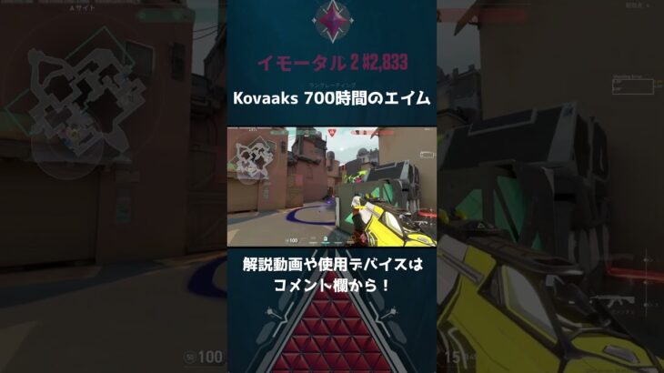 エイムで返す1v4【Kovaaks】 #shorts  ##valorant #raze #valorantclips #ヴァロラント #valorant解説 #aim