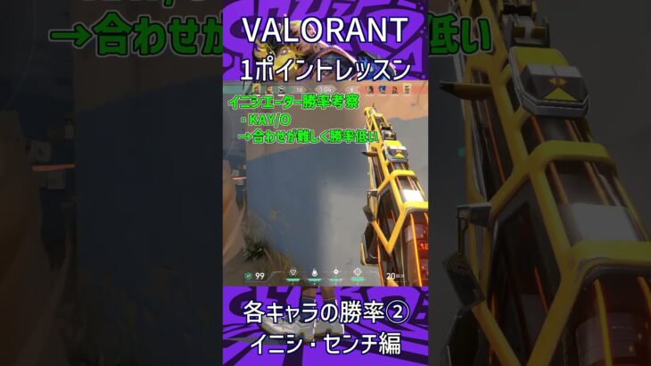 【VALORANT】全キャラ勝率②イニシエーター・センチネル編【初心者向け】 #valorant #ヴァロラント#valorant立ち回り