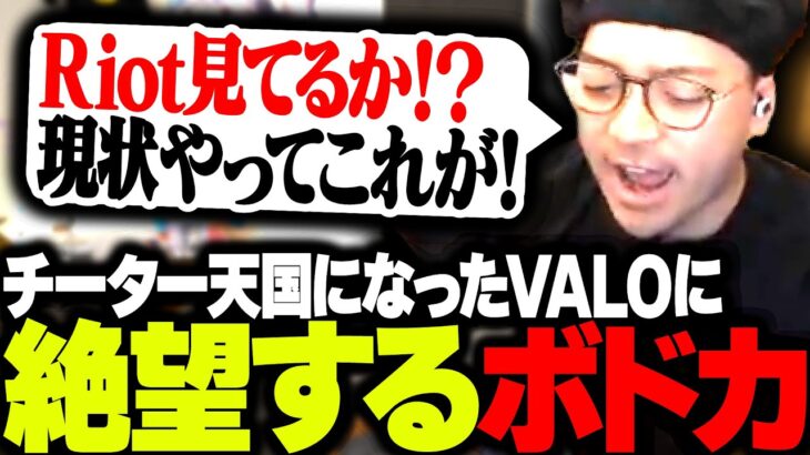 チーター天国になったVALORANTで、4連続チーターに遭遇しブチギレるボドカ【ボドカ/rion/夢野あかり/葉/あじゃ/VALORANT】