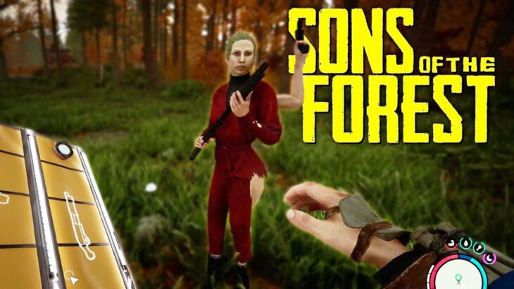 謎のスク水美少女がまさかの銃を二丁持ちできる最強NPCだったwww「Sons of the Forest」実況プレイ #13