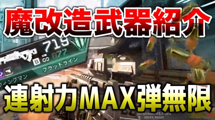 【APEX LEGENDS】魔改造武器紹介！連射力ＭＡＸ弾無限が凄すぎる！！【エーペックスレジェンズ】