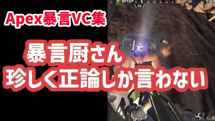 暴言厨さん、珍しく正論しか言わない【APEX暴言VC集】