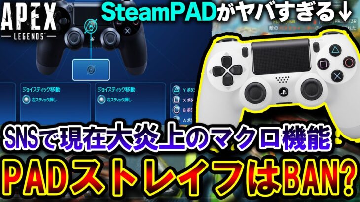 【白か黒か】現在流行中の “PADで使えるストレイフ機能” はBAN対象か？SteamPADについて解説。| ApexLegends