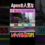 えぺの人気なレティクル色トップ５【Apex Legends】 #Shorts