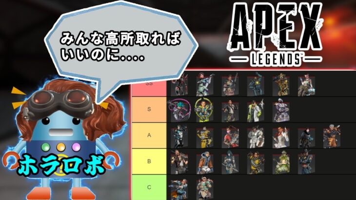 ロボラルタルによる独断と偏見でキャラTier解説｜Apex Legends