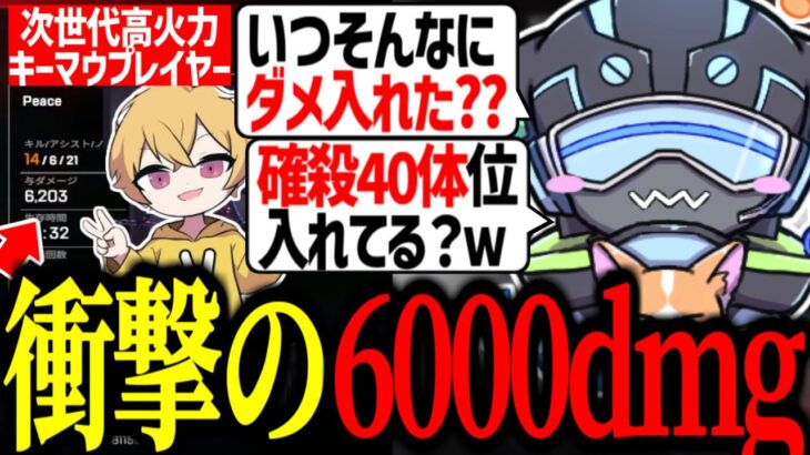 ランクで6000ダメ出しちゃうPeaceさんのダメの出し方を疑うボルズ【VOLzZ/叶望/Peace/切り抜き】