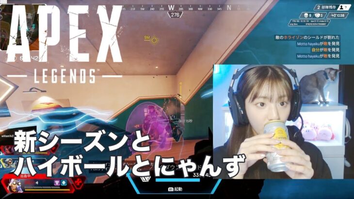 【Apex Legends】APEX新シーズンとハイボールとにゃんず 【切り抜き】