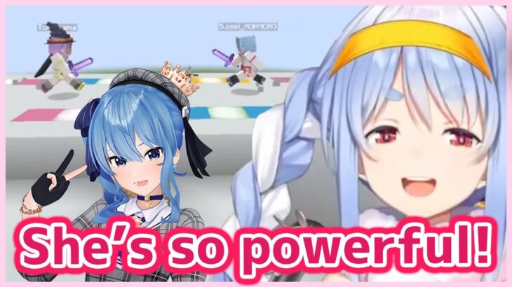 Pekora gets surprised by Sui-chan being so polite and powerful【Hololive】