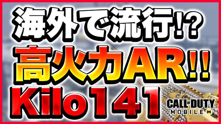 【Codモバイル】海外では環境武器⁉︎高火力AR使ってみた‼︎【Kilo141】