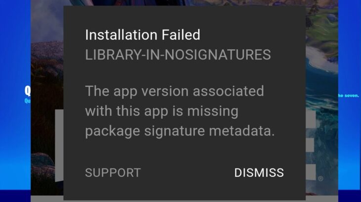 Installation Failed On Mobile Phone in Update Chapter 4