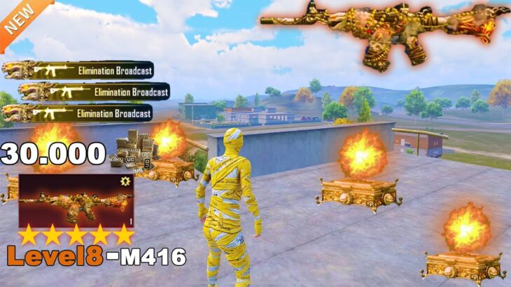 Wow!!😍 NEW MAX LEVEL 8 MYTHIC M416 is REALLY OP 🔥  I SOLO vs SQUAD PUBG Mobile GAMEPLAY