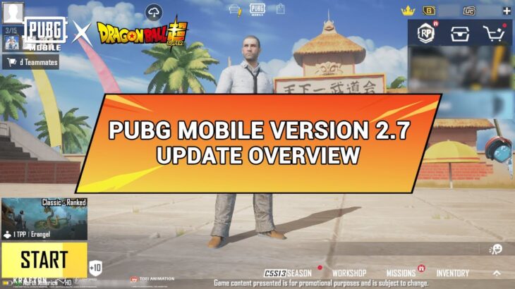 PUBG MOBILE | Version 2.7 Update Launch Announcement