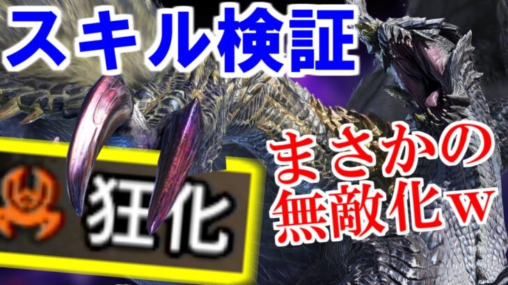 混沌ゴアのスキル『狂化』検証　ダメージ減少速度と装備構成の考え方　モンハンライズサンブレイクMHRise