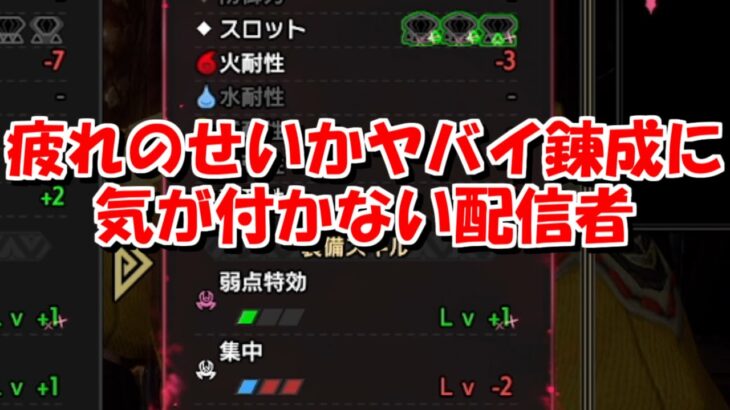 【神回】ヤバすぎる神錬成をするもヤバさに気が付いていない配信者　モンハンライズサンブレイクMHRise