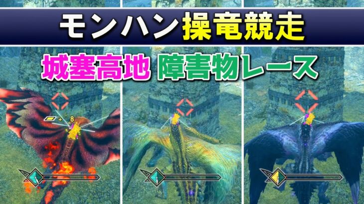 【操竜競走】モンハンのモンスター12体で障害物競走してみた【サンブレイク】