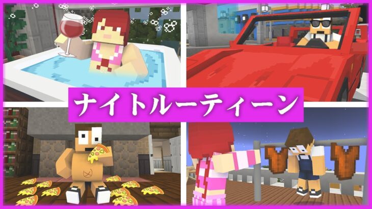 実況者の姉弟 ぷちぷち ひなこの『ナイトルーティーン』【Night Routine】【マインクラフト・まいくら】