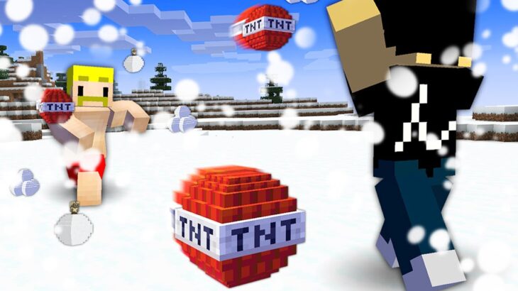 【マイクラ】雪合戦ができる世界でPvPバトル