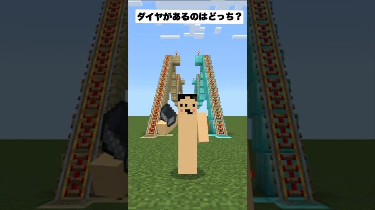 ダイヤがあるのは右左どっち？　#shorts　「マイクラ・ドイヒーくん」