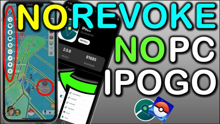 NO PC Pokemon GO Spoofing iOS NO REVOKE ✅ iPoGo Install method TELEPORT and JOYSTICK