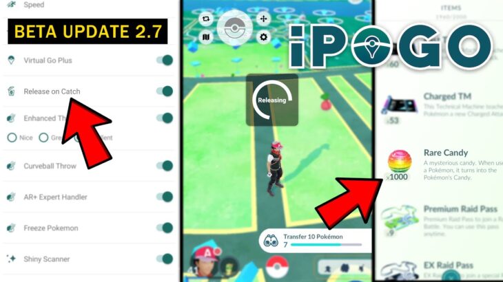 IPogo New Update Version 2.7 | IPogo New Feature Release on Catch | Get Unlimited Pokémon Candy