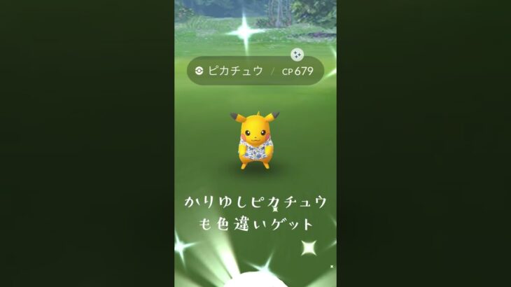 【そらとぶピカチュウプロジェクト】色違い出ました！【ポケモンGO】