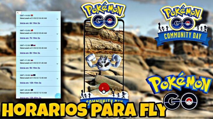 🚨LLEGA EL COMMUNITY DAY🚨Todos los horarios del evento para FLY PGSharp Pokémon GO