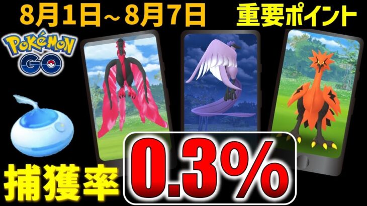 【無理ゲー？】ヤバすぎなおさんぽおこうとガラル三鳥 パルキアのレイド対策 8月1日～7日の重要ポイント【ポケモンGO】