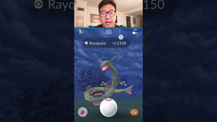 Shiny Rayquaza Last Ball Challenge in Pokemon GO & I ALMOST FAILED! #shorts