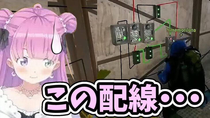 【RUST】かなたそファームの配線を見た時の、ルーナの反応【ホロライブ/姫森ルーナ、天音かなた】