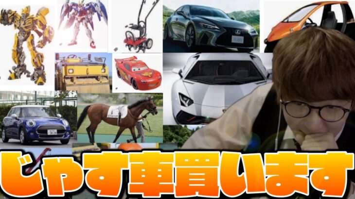 色んな乗り物を勧めてくれる優しい視聴者と一緒に車を選ぶじゃすぱー【切り抜き】