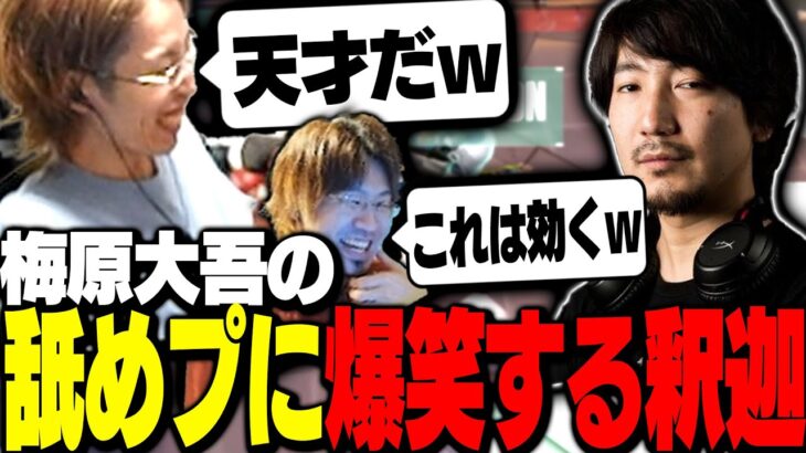 格ゲー界の王「梅原大吾」が、敵を倒した後に出たある行動に爆笑する釈迦【VALORANT】