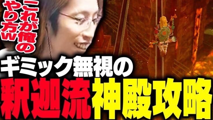 自由度の高さを駆使して、ギミック無視の神殿攻略を試みる釈迦【ゼルダの伝説 ティアーズ オブ ザ キングダム】