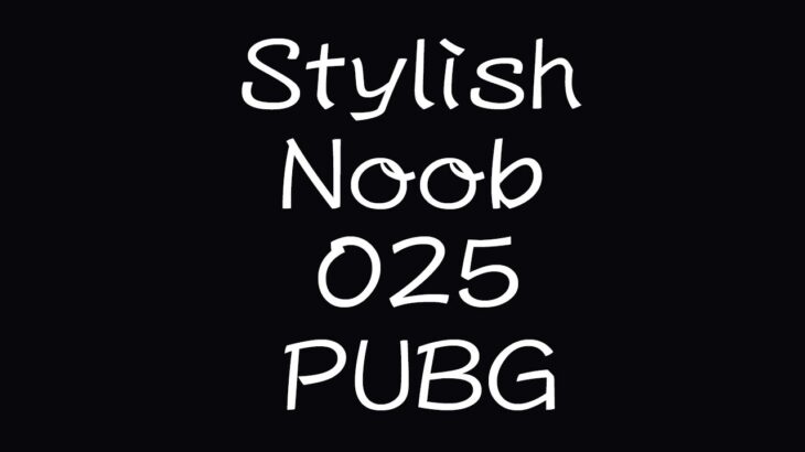 [PUBG] StylishNoob集 025