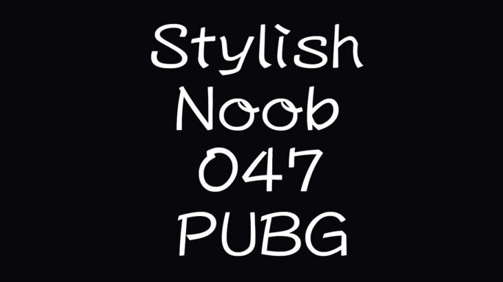 [PUBG] StylishNoob集 047