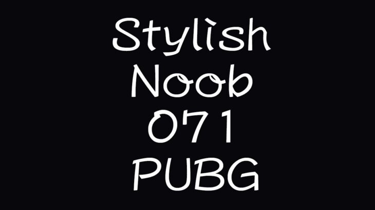 [PUBG] StylishNoob集 071