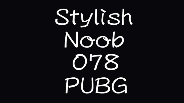 [PUBG] StylishNoob集 078